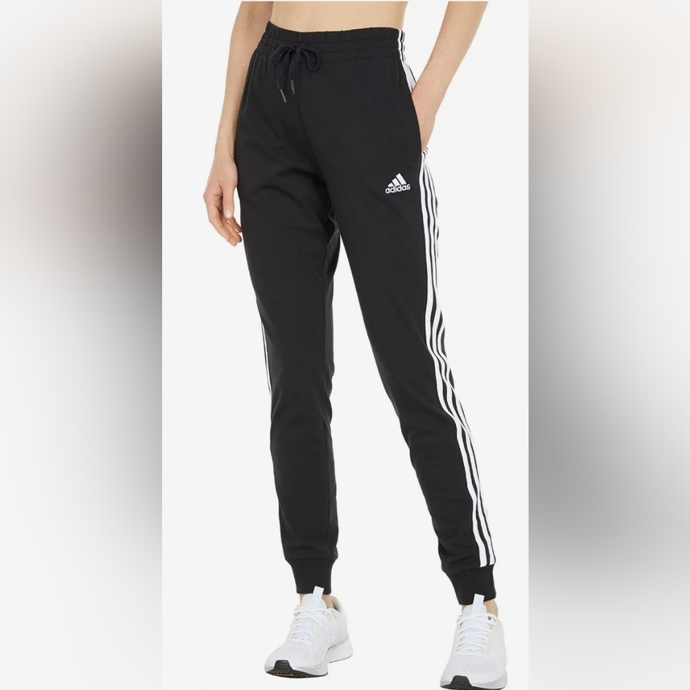 NEW Adidas 3-Stripes Single Jersey Pants